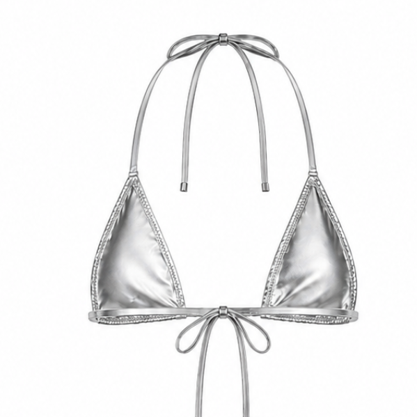 Silver Vixen Bikini Top